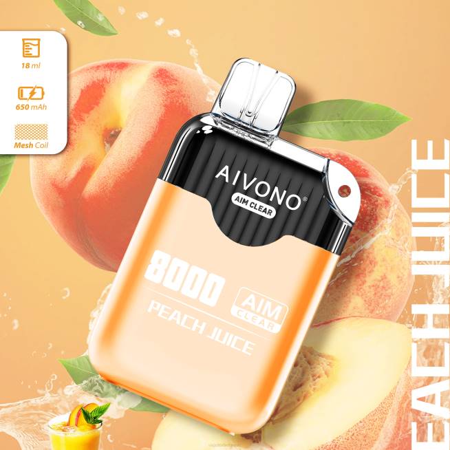 Aivono AIM CLEAR 8000 jus de pêche - VBRB203 Cigarette Electronique Grossiste