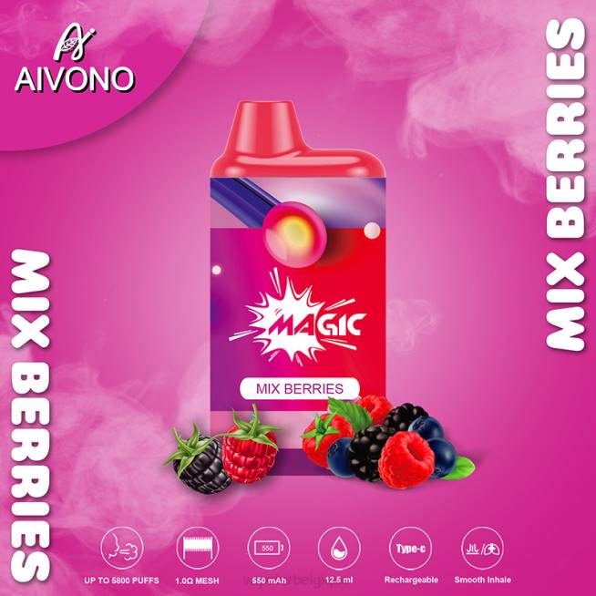 Aivono AIM MAGIC cigarette de boîte de 5800 bouches mélanger les baies - VBRB100 Vape En Gros