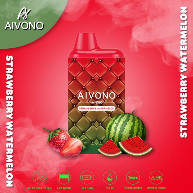 Aivono AIM MAGIC cigarette de boîte de 5800 bouches pastèque fraise - VBRB99 Cigarette Electronique Bruxelles
