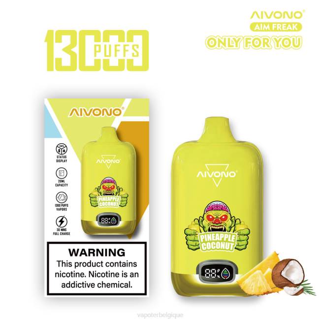 Aivono AIM FREAK 13000 ananas noix de coco - VBRB248 Cigarette Electronique Grossiste