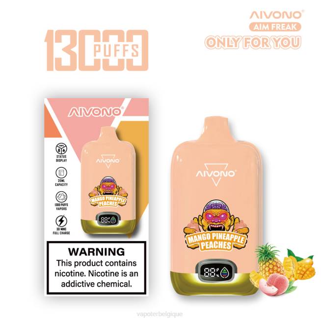 Aivono AIM FREAK 13000 pêches mangue ananas - VBRB250 Cigarette Electronique Jetable