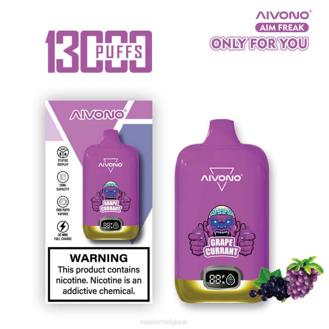 Aivono AIM FREAK 13000 raisin de Corinthe - VBRB251 Cigarette Electronique Belgique