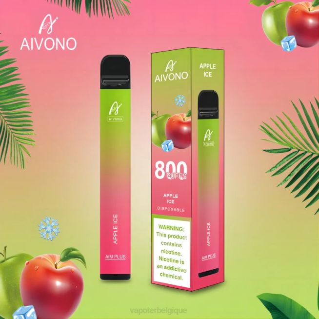 Aivono AIM PLUS 800 glace aux pommes - VBRB170 Cigarette Electronique Belgique