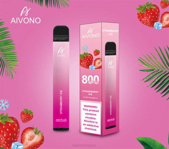 Aivono AIM PLUS 800 glace à la fraise - VBRB193 Grossiste Vape En Ligne