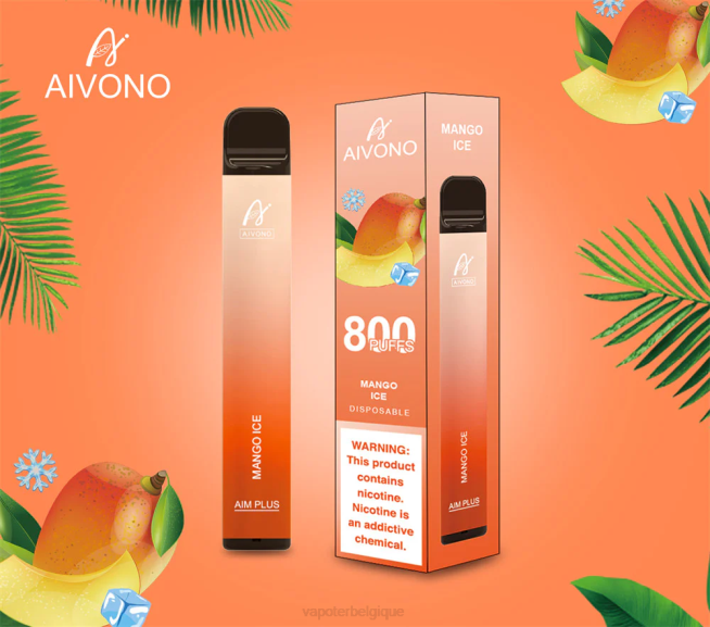 Aivono AIM PLUS 800 glace à la mangue - VBRB184 Grossiste Vape En Ligne
