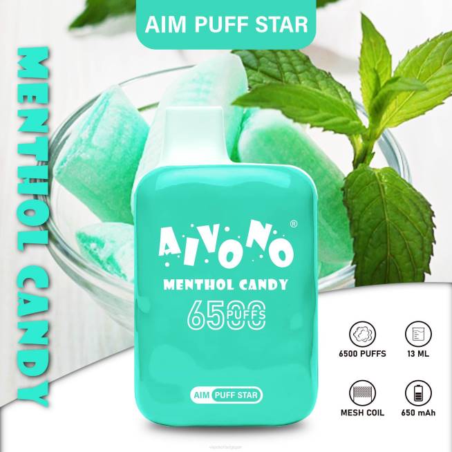 Aivono AIM PUFF STAR 6500 bonbons mentholés - VBRB295 Cigarette Electronique Jetable