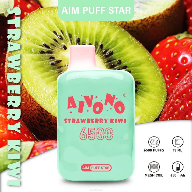 Aivono AIM PUFF STAR 6500 fraise-kiwi - VBRB294 Grossiste Vape Jetable
