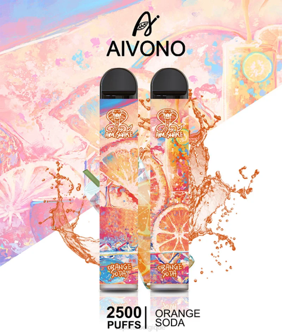 Aivono AIM SNAKE 2500 soda à l'orange - VBRB314 Cigarette Electronique Belgique