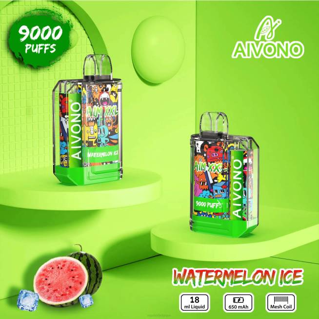 Aivono AIM XXL Autocollant bouche 9000 transparent glace à la pastèque - VBRB48 Vape Grossiste