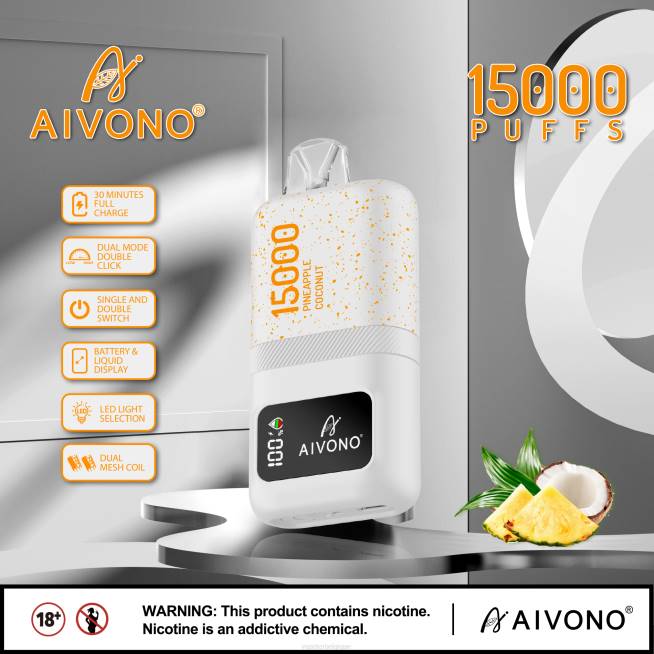 Aivono AIM magic 15000 ananas noix de coco - VBRB72 Cigarette Electronique Bruxelles