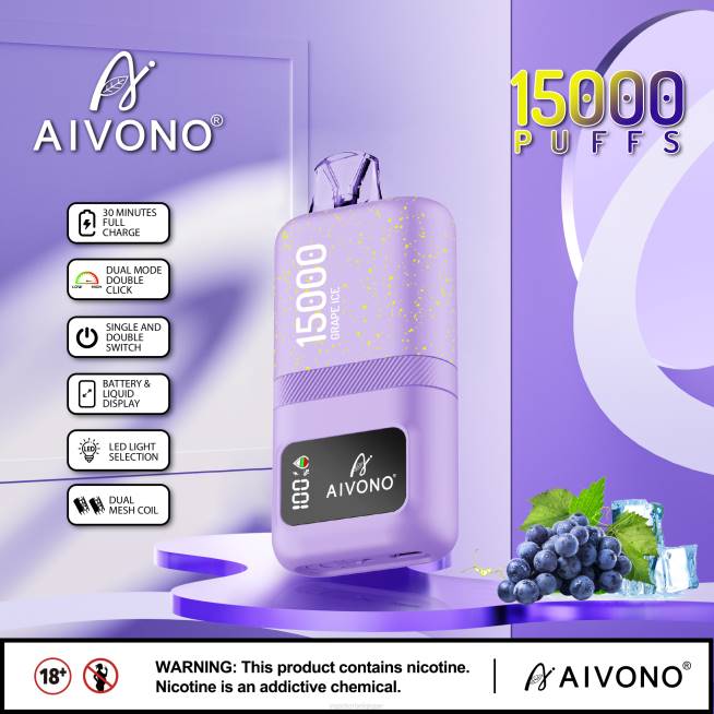 Aivono AIM magic 15000 glace aux raisins - VBRB60 Grossiste Vape Jetable