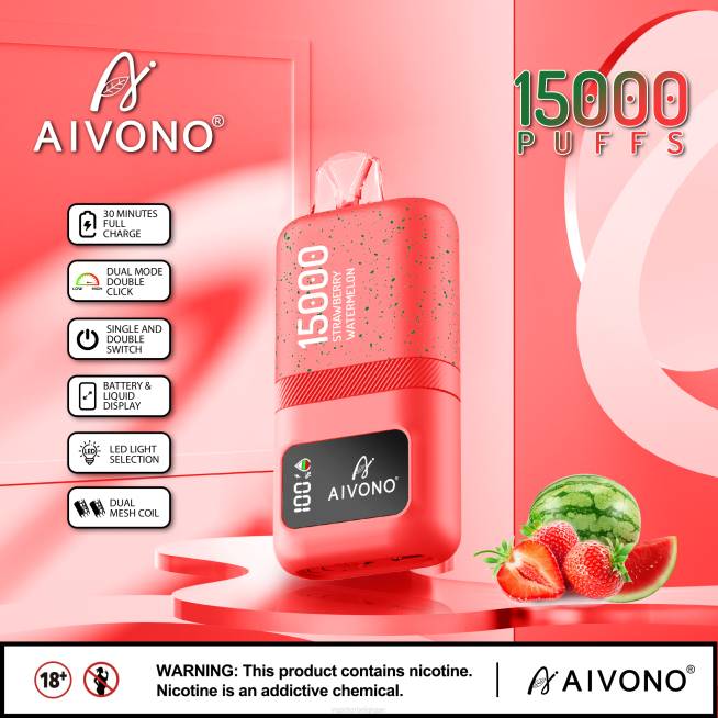 Aivono AIM magic 15000 pastèque fraise - VBRB58 Grossiste Vape En Ligne