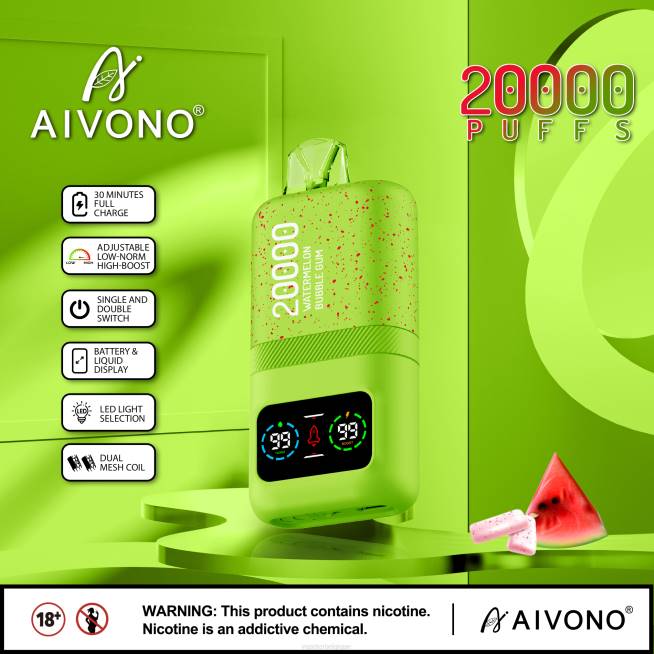 Aivono AIM magic 20000 bubble-gum à la pastèque - VBRB82 Vape En Gros