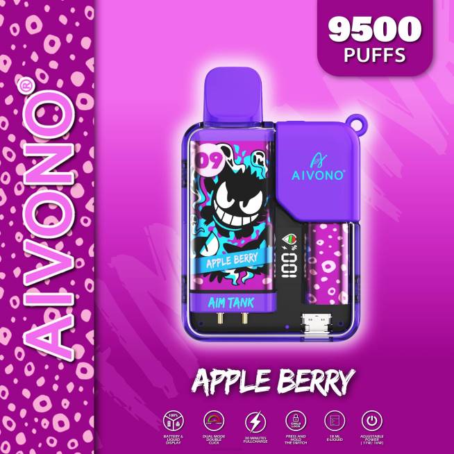 Aivono AIM TANK 9500 baie de pomme - VBRB43 Cigarette Electronique Jetable
