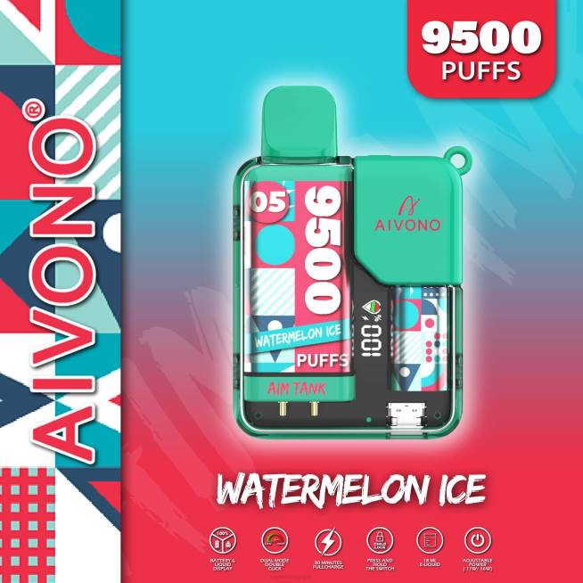 Aivono AIM TANK 9500 glace à la pastèque - VBRB37 Vape En Gros