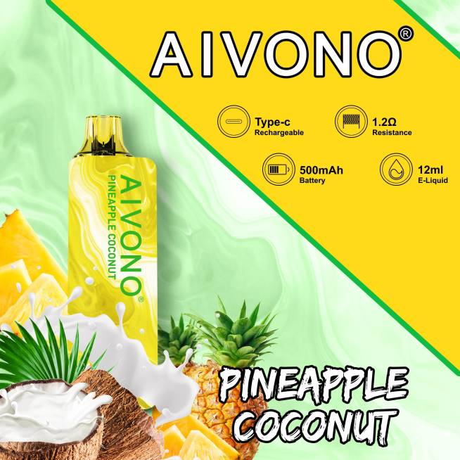 Aivono AIM GUN 7000 ananas noix de coco - VBRB106 Cigarette Electronique Jetable