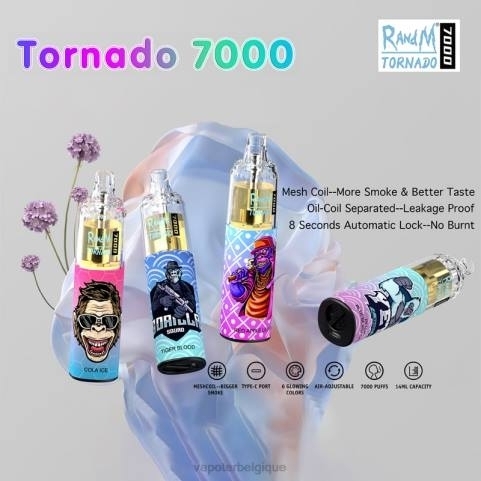 Vape En Gros J2D81 | RandM Tornado jetable 7000 5%