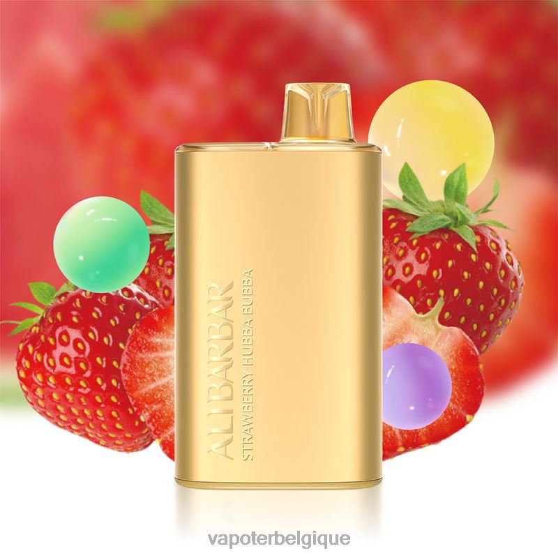 Cigarette Electronique Grossiste 22F6412 Alibarbar Rich 8000 vapes jetables Hubba Bubba aux fraises