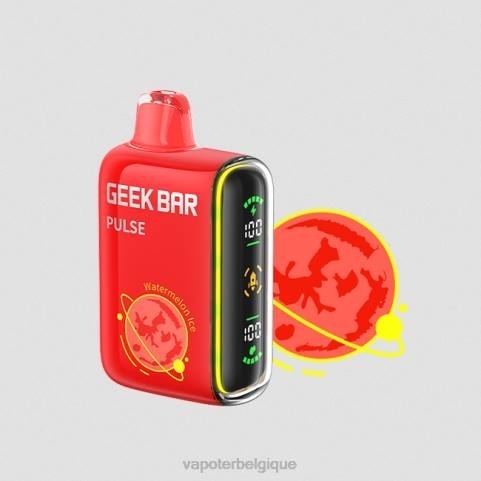 Cigarette Electronique Sans Nicotine J2D880 | GEEK BAR Pulse glace à la pastèque édition planète 7500 bouffées/15000 bouffées