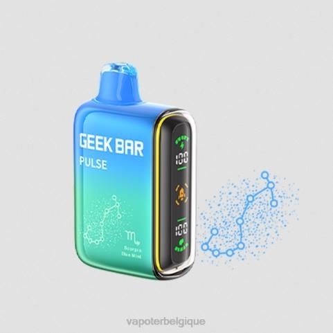 Vape Grossiste J2D873 | GEEK BAR Pulse menthe bleue édition zodiaque 7500 bouffées/15000 bouffées