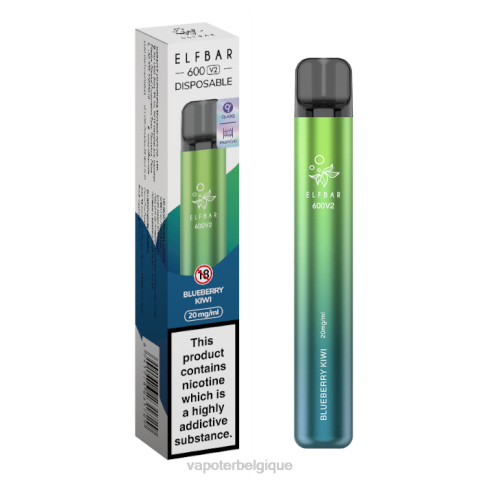 Grossiste Vape Jetable J2D8276 | ELFBAR 600V2 kiwi aux bleuets 20mg