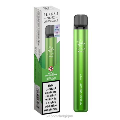 Vape En Gros J2D8271 | ELFBAR 600V2 pomme pastèque 20mg