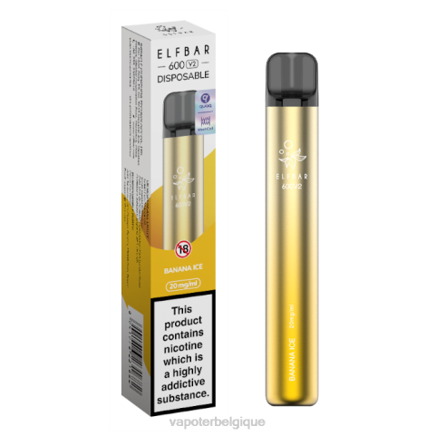 Vapoter Belgique J2D8272 | ELFBAR 600V2 glace à la banane 20mg