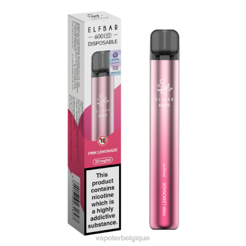 Vapoter Belgique J2D8292 | ELFBAR 600V2 limonade rose 20mg