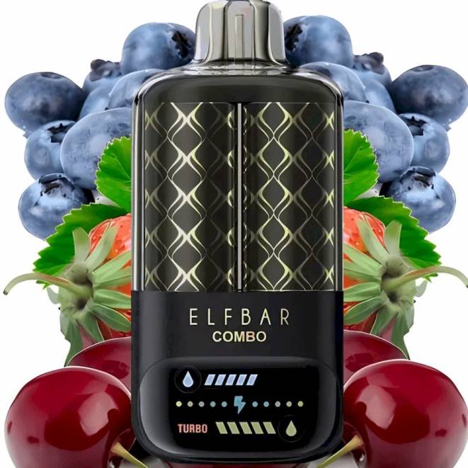 Elf Bar Combo 25000 - 6PLV2 myrtille, framboise aigre et cerise Vapoter Belgique