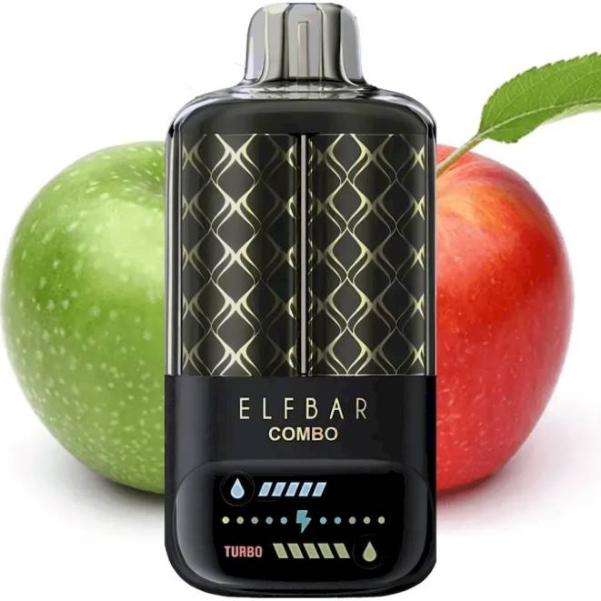 Elf Bar Combo 25000 - 6PLV3 chicha pomme verte & double pomme Vape Grossiste