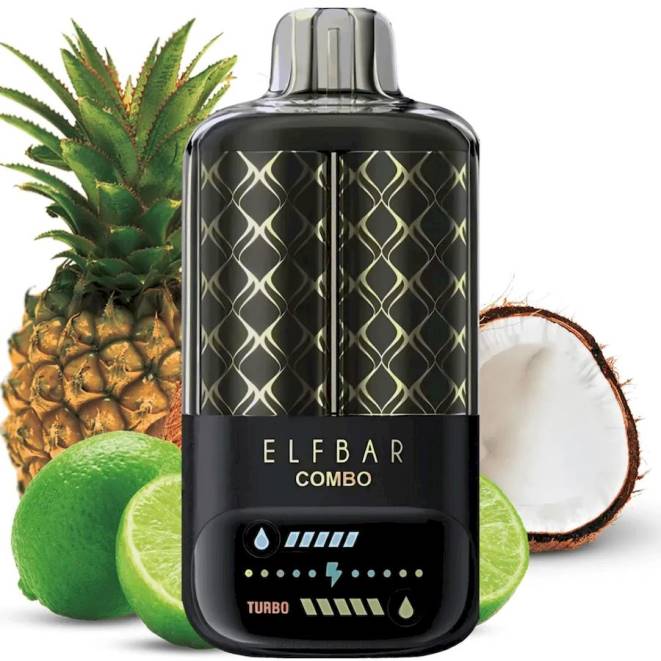 Elf Bar Combo 25000 - 6PLV5 citron vert et ananas Cigarette Electronique Grossiste