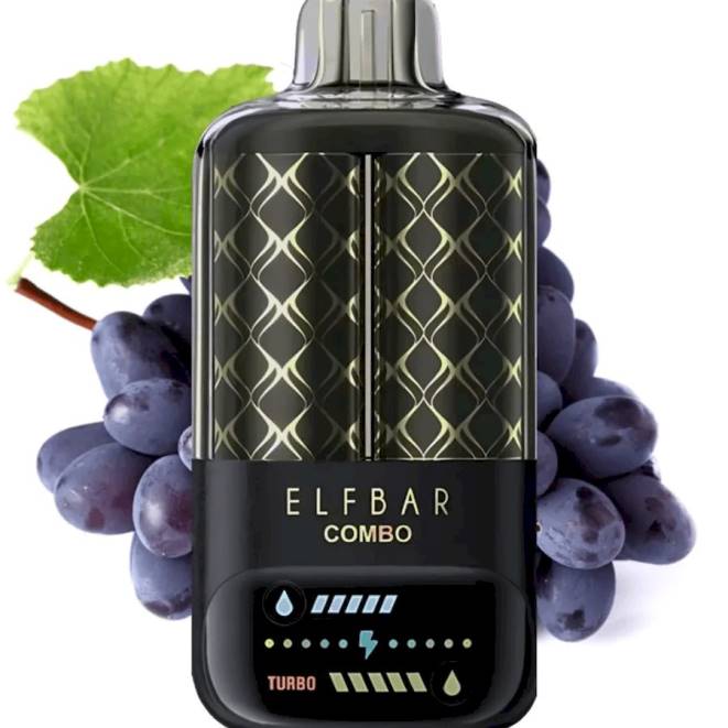 Elf Bar Combo 25000 - 6PLV7 boisson aux raisins et à la marie Cigarette Electronique Jetable