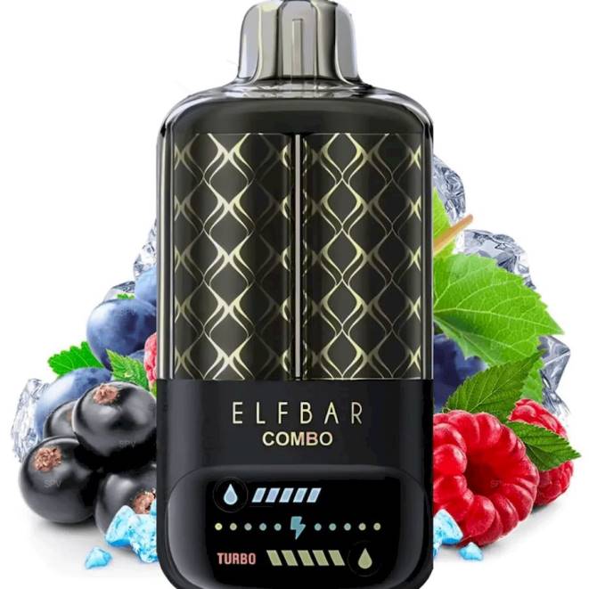 Elf Bar Combo 25000 - 6PLV8 cassis framboise & raisin Cigarette Electronique Belgique