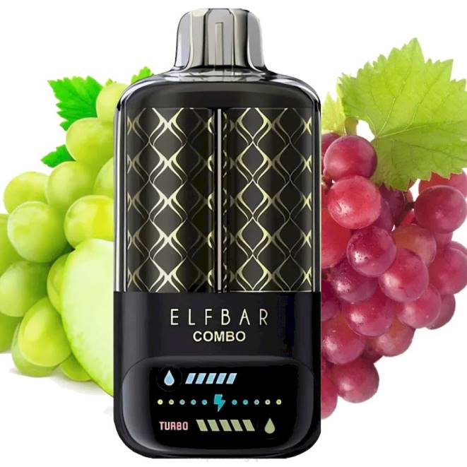 Elf Bar Combo 25000 - 6PLV9 raisin vert et raisin Cigarette Electronique Bruxelles