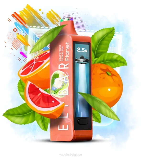 Elf Bar Planet 25000 - 6PLV17 thé vert pamplemousse Cigarette Electronique Belgique