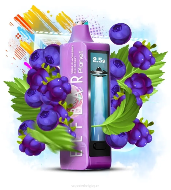 Elf Bar Planet 25000 - 6PLV22 myrtille mûre aigre Grossiste Vape En Ligne