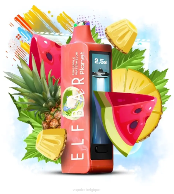 Elf Bar Planet 25000 - 6PLV25 pastèque à l'ananas Cigarette Electronique Jetable