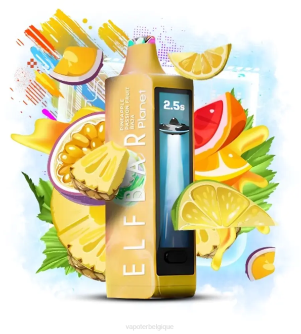 Elf Bar Planet 25000 - 6PLV27 baja aux fruits de la passion et à l'ananas Cigarette Electronique Bruxelles
