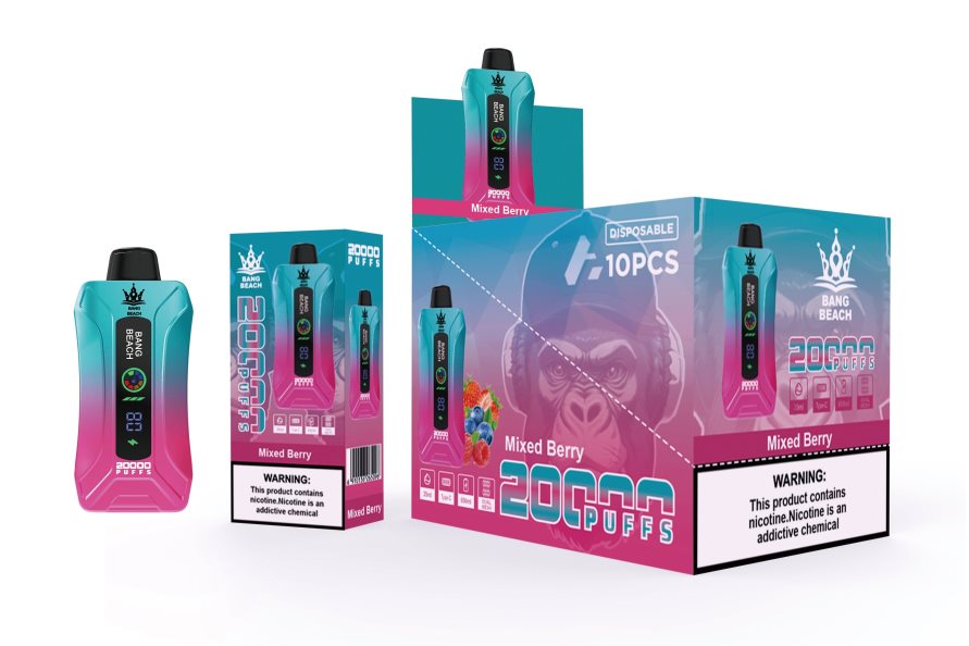 Bang Beach Vape à écran intelligent de 20 000 bouffées TTX6045 - Cigarette Electronique Grossiste baies mélangées