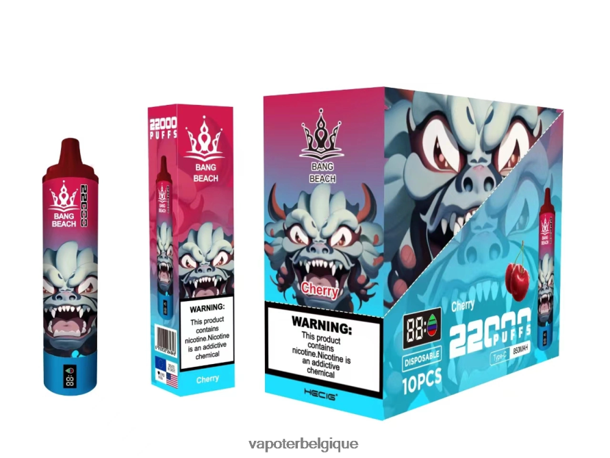 Bang Beach Écran intelligent de 22 000 bouffées TTX60417 - Vape Grossiste cerise