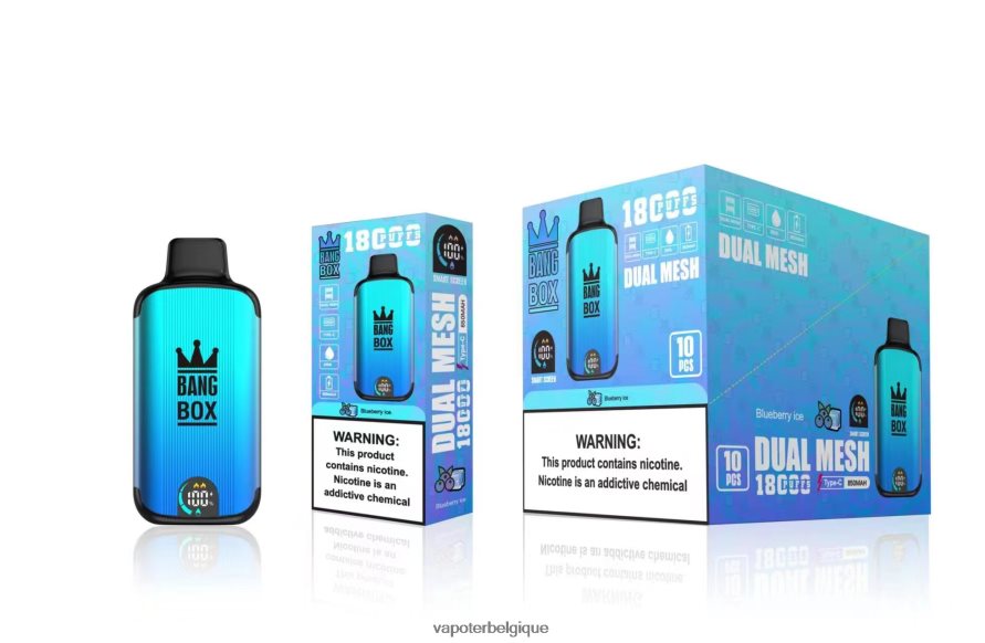 Bang Box 18000 bouffées TTX60490 - Vapoter Belgique glace aux myrtilles