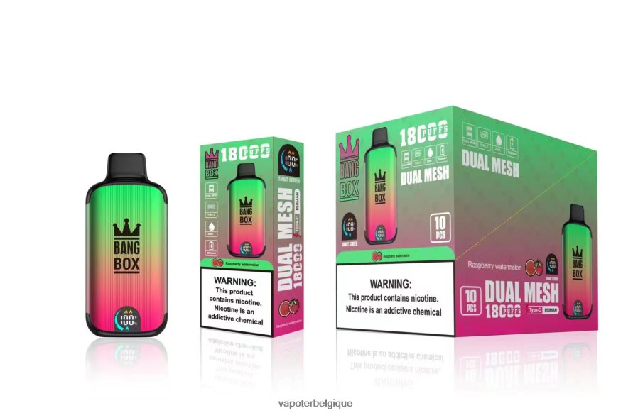 Bang Box 18000 bouffées TTX60497 - Vapoter Belgique pastèque framboise