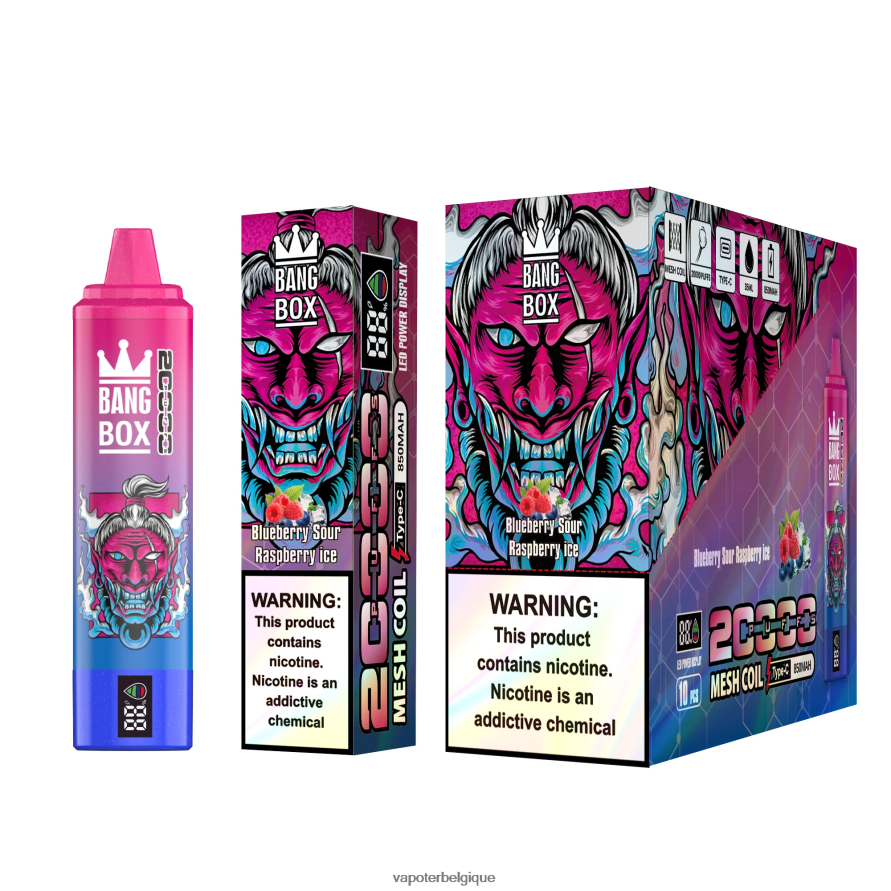 Bang Box 20000 TTX60455 - Cigarette Electronique Grossiste glace à la myrtille et à la framboise