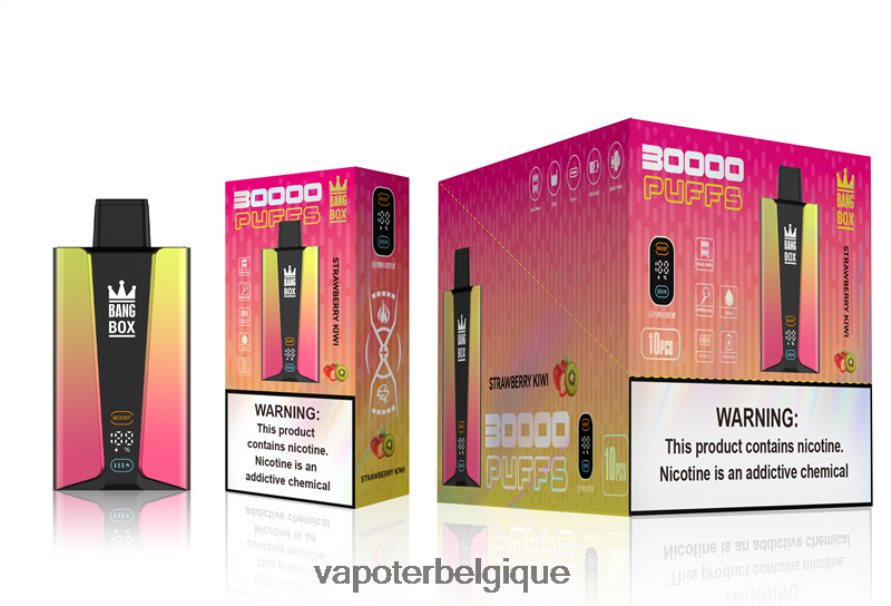 Bang Box Écran intelligent de 30 000 bouffées TTX60474 - Cigarette Electronique Jetable fraise-kiwi
