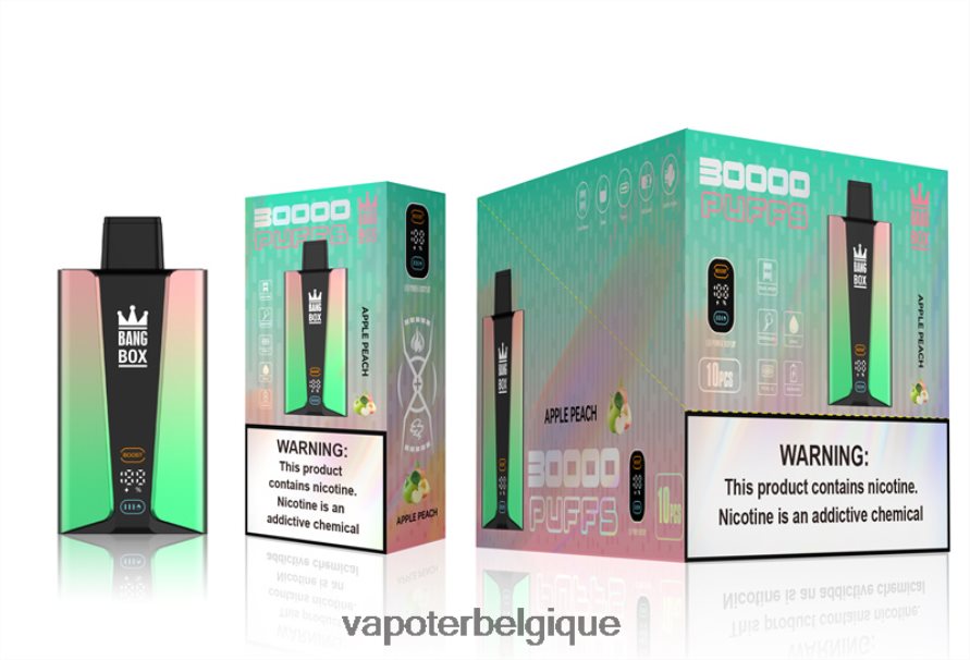 Bang Box Écran intelligent de 30 000 bouffées TTX60483 - Vapoter Belgique pêche aux pommes