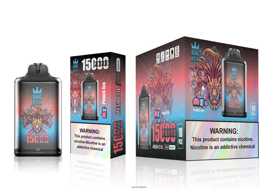 Bang Box s1-15000 bouffées TTX604102 - Cigarette Electronique Jetable glace à la pêche