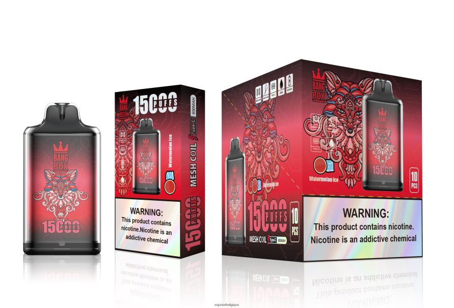 Bang Box s1-15000 bouffées TTX604106 - Grossiste Vape En Ligne glace à la pastèque