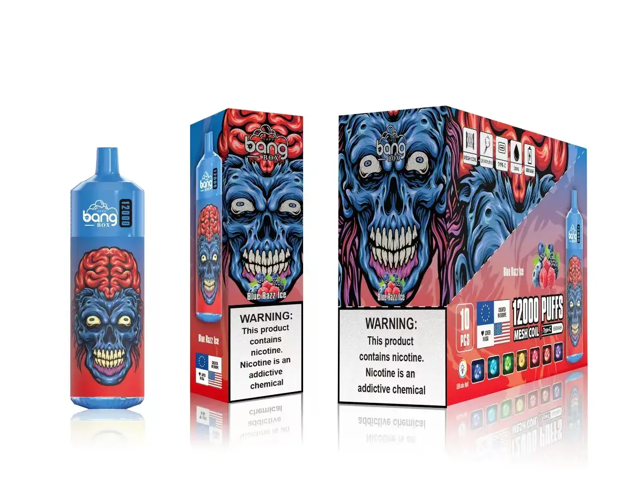 Cigarette Electronique Jetable J2D8117 | Bang Box glace bleue 12000 bouffées
