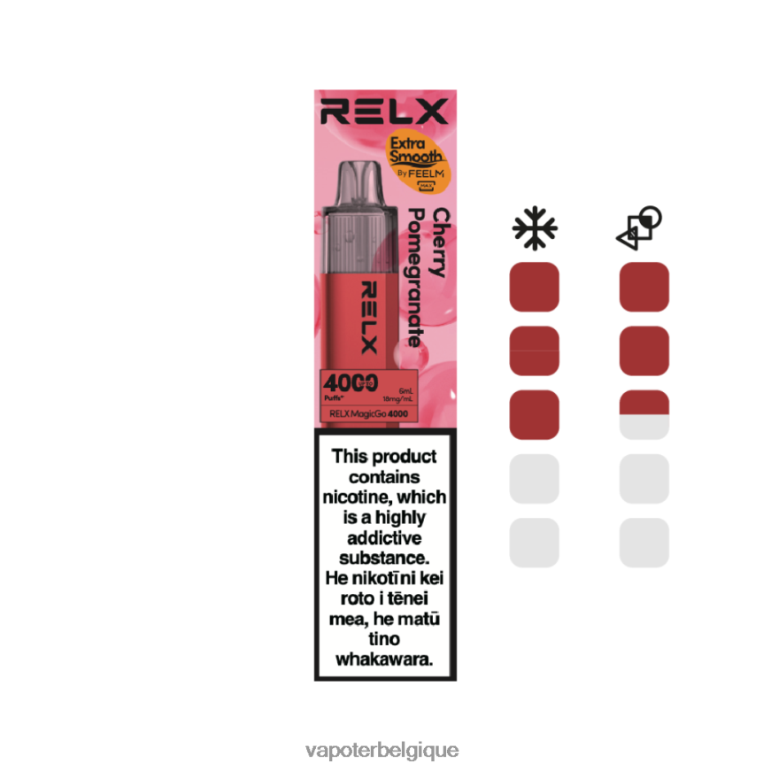 Cigarette Electronique Belgique H6B68X8 - grenade cerise RELX MagicGo 4000 vapes jetables