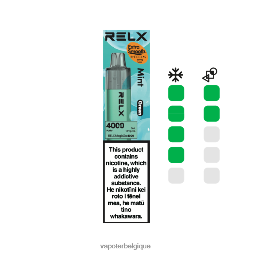 Grossiste Vape En Ligne H6B68X4 - menthe (verte) RELX MagicGo 4000 vapes jetables